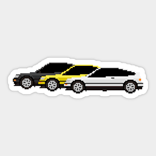 Honda CRX Combo Pixelart Sticker